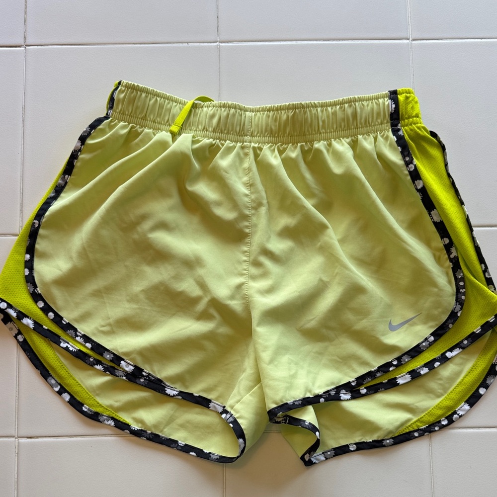 Nike Women's Lime Green Athletic Shorts